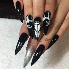 Tumblr Black And Clear Nails Black Nails Tumblr Black Nails Tumblr Goth Nails Nails Tumblr
