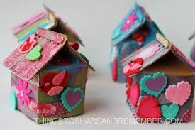 He had an easy time assembling this bird house and painting it. Recycled Milk Carton Birdhouse Craft For Kids Red Ted Art Make Crafting With Kids Easy Fun