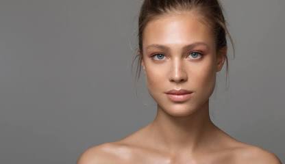 Soft, skin-first makeup that enhances without masking., AI generated