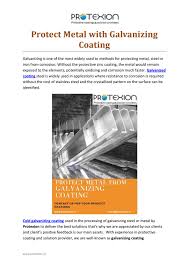Applying temporary surface protection films to large surface areas can be accomplished using a variety of manual techniques. Galvanizing Coating By Protexion01 Issuu