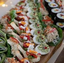 Pat down lightly to make veggies stick. Cold Hors D Oeuvres A Cappella Catering Co At Your Service With Pleasure