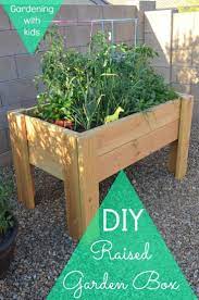 Diy Raised Garden Box Gardening With Kids Garden Boxes Raised Garden Boxes Diy Diy Garden Projects
