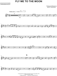 Fly me to the moon piano. Frank Sinatra Fly Me To The Moon Bb Instrument Sheet Music Trumpet Clarinet Soprano Saxophone Or Tenor Saxophone In D Major Download Print Sku Mn0177894