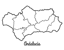 Mapa De Andalucia Para Colorear