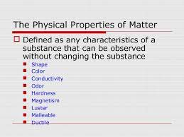 When it changes, the chemical composition of the object does not change. Notes Gb Lab 01 Physical Properties Of Matter