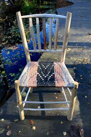 Slender double x back kitchen chairs present fashionable and cozy seating, with the wood seat which lets you enjoy a nice and trendy dining experience. Handmade From Log To Chair Spindle And Lath Back Chairs Made From Chair Green Wood Wood Chair