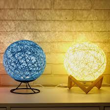 Our wicker table and floor lamps are skillfully hand woven and crafted to create a unique and beautiful addition to any living space. Wicker Hemp Rattan Ball Table Lamps For Bedroom Bedside Led Moon Night Lamp Modern Wood Stand Light Fixtures Desk Home Art Decor Buy At The Price Of 17 98 In Aliexpress Com