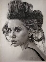 Pencil Black And White Celebrities Portraits By Michelle Seo Portrait Portrait Sketches Black And White Portraits