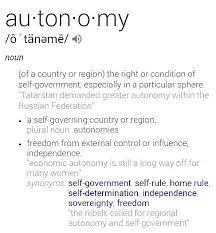Autonomy Self Love Nouns Definitions