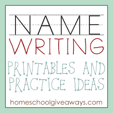 As a teacher i had a hard time finding name writing pages for my students that i could edit and print. Name Writing Printables And Practice Ideas Homeschool Giveaways