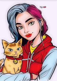 Coloring with alcohol markers and animal ink jumbo books