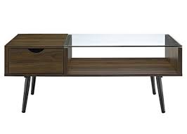 Find out the detailed pictures here. Walker Edison Mid Century Wood Coffee Table Dark Walnut Glass Bbf42jmgldw Best Buy