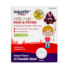 equate childrens acetaminophen chewable grape tablets 160 mg 24 ct walmart com