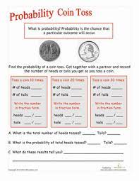 Coin Toss Probability Worksheet Education Com Probability Math Probability Worksheets Probability Lessons