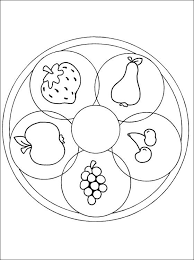 Mandala With Fruits Coloring Pages Mandala Coloring Pages Mandala Coloring Fruit Coloring Pages
