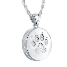 Maybe you would like to learn more about one of these? Dog Paw Sterling Silver Pet Cremation Jewelry Pendant Necklace