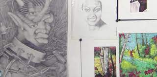 How to draw an emo couple. Kanye West Drawings From His Youth