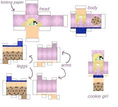 Cookie Girl Minecraft Papercraft Papercraft Minecraft Skin Minecraft Templates Minecraft Printables