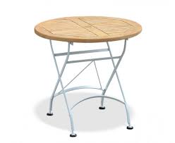 From small to large, wooden to metal, we have them all. Round Folding Bistro Table Teak Wood White 80cm