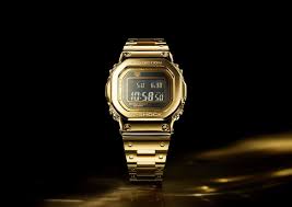 Black case, rose gold buttons and front screws, red accents. Casio G Shock Announces Pre Order Of Its Limited Edition 18k Pure Gold Watch