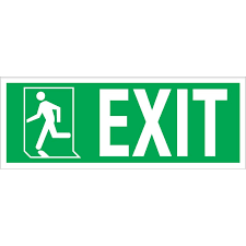 1 exit entry 1 : Exit Run Man Left Photoluminiscent Material Vinyl Photolumineszirend Selbstklebend Masse In Zentimeter 10 X 30