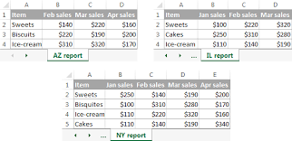 consolidate in excel merge multiple sheets into one