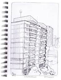 Mj Sketchbook Apartment Building Centertown Ottawa Building Sketch Architecture Sketch Apartment Building