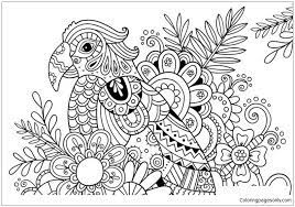 Summer coloring pages for kids hard. Parrot With Summer Flower Coloring Pages Hard Coloring Pages Coloring Pages For Kids And Adults