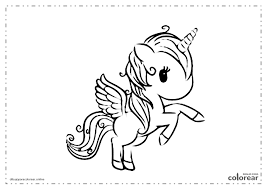 Bebe Dibujo Unicornio Para Colorear