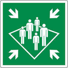 Panneau de signalisation pvc « point rassemblement » taliaplast. Panneau Evacuation Point Rassemblement A Bord Aluminium Manutan Fr