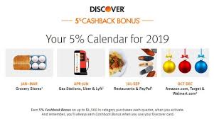 Discover will automatically match all the cash back you've earned at the end of your first year! Discover Is Making Big Changes To Its 2019 Cash Back Bonus Calendar Clark Howard