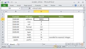 How To Use The Excel Cell Function Exceljet
