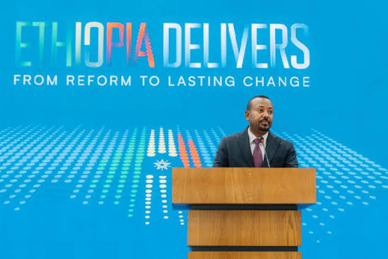 Prime Minister Abiy Ahmed (PhD) delivered opening remarks at the Ethiopia  Delivers Summit, held under the theme “From Reform to Lasting Change,”  where the outcomes and impact of key reforms delivered the