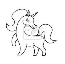 Jeśli chcielibyście nauczyć się rysować jednak nie wiedzieliście jak się do tego zabrać to ta strona jest idealna dla was. Sylwetka Jednorozec Linii Wektorowej Inspiracyjny Ilustracyjny Fototapeta Fototapety Jednorozec Farbowanie Smok Myloview Pl