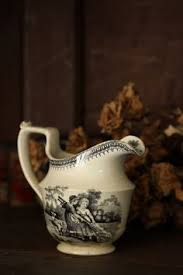 アンティークトランスファープリントジャグ 子供柄 クリーマー ままごと イギリス アンティーク 食器 ままごと ジャグ