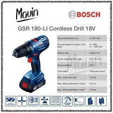 Bosch quality at affordable price! Bosch Cordless Drill Driver Gsr 180 Li Gsr 180li Shopee Singapore