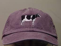 Holstein Cow Farm Hat One Embroidered Men Women Baseball Cap Etsy In 2021 Embroidery On Clothes Embroidery Cow Hat