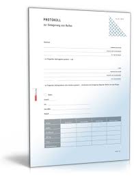 Protokoll Einlagerung Reifen Muster Zum Download