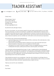 Teacher application letter example • all docs. Teacher Assistant Cover Letter Sample Resume Genius