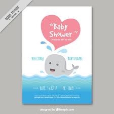 Printable from office or at home! Baby Shower Card Template With Smiling Whale Stock Images Page Everypixel