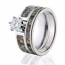 Click To Buy Shardon Women S Green Mossy Oak Camo Engagement Ring Set Titanium 6 Prong S Camo Engagement Rings Camo Wedding Rings Camo Wedding Rings Sets