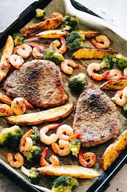 The turf on most menus is steak and that steak is often filet mignon, which is probably the top of the line in terms of tenderness.cheyenne m. Sheet Pan Steak And Shrimp Dinner Easy Steak Recipe Dinner Idea