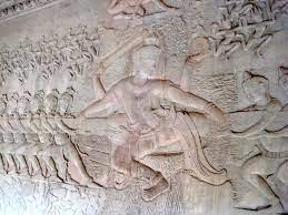 The serpent vasuki volunteered to be the cord. Churning Of The Ocean Of Milk Detail Angkor Wat Siem Reap Cambodia 1116 1150 Photo John Brennan Cc By Nd 2 0 Angkor Angkor Wat Ancient Statues