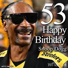 HAPPY BIRTHDAY, SNOOP DOGG🥳 The rapper is turning 53 today! 🎂💙🎼🎤🎉  Calvin Cordozar Broadus Jr. AKA, Snoop Dogg. 20 October 1971🎂🎈🥂