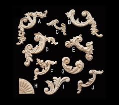 1 Piece Wood Applique Corner Shabby Chic Wood Embellishments Etsy Wood Appliques Ornate Furniture Moldings And Trim