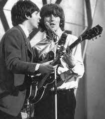 Paullovesgeorge Paul And George Sharing A Microphone The Beatles Beatles One George