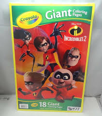 Fast shipping · read ratings & reviews · explore amazon devices Incredibles 2 Giant Coloring Book Pages 18 32cm X 49cm By Crayola For Sale Online Ebay
