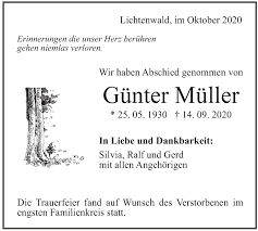 Wie der fc bayern münchen mitteilte, starb er am gerd müllers größter erfolg dürfte jedoch sein spiel in der fußballweltmeisterschaft 1974 sein. Traueranzeigen Von Gunter Muller Zeit Des Gedenkens De