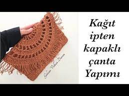 kagit ipten kapakli clutch canta yapimi part 2 youtube canta cantalar krose canta
