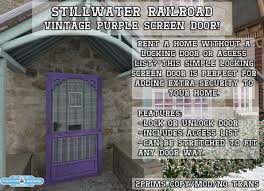 In truth, a garage does all of these jobs for most homeowners so this i. Second Life Marketplace Sr Vintage Purple Screen Door Boxed